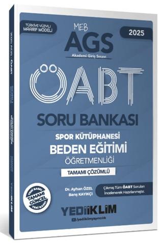 2025 MEB AGS ÖABT Beden Eğitimi Öğretmenliği Tamamı Çözümlü Soru Bankası | Yediiklim Yayınları (Ciltsiz) - Resim 1