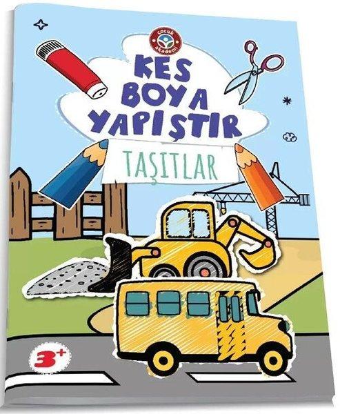 Çocuk Akademi Kes Boya Yapıştır - Taşıtlar | Çocuk Akademi Yayınları (İnce Kapak) - Resim 1