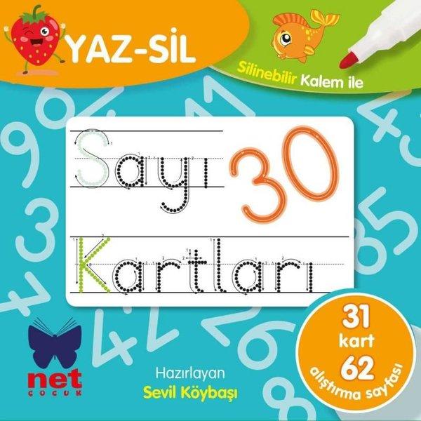 Yaz-Sil Sayı Kartları | Net Çocuk Yayınları (İnce Kapak) - Resim 1