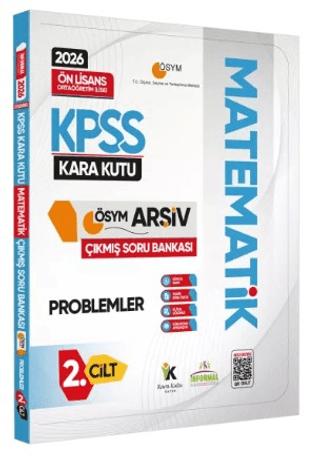 2026 KPSS Önlisans/Ortaöğretim Matematik Kara Kutu 2.Cilt Problemler ÖSYM Çıkmış Soru Bankası Çözümlü