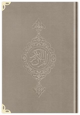Çanta Boy Kadife Kur'an-ı Kerim (Vizon, Yaldızlı, Mühürlü) - 1007 Vizon | Hayrat Neşriyat (Ciltli) - Resim 1