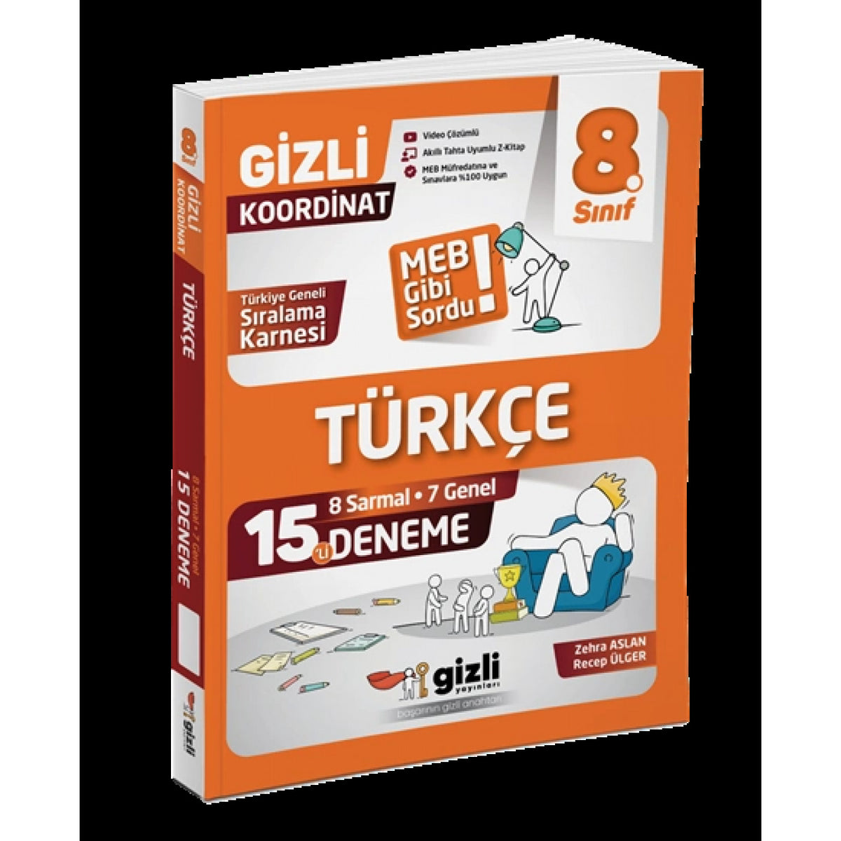 Gizli Yayınları Lgs 8. Sınıf Türkçe 15'li Deneme-Meb Gibi Sordu kitap kapağı