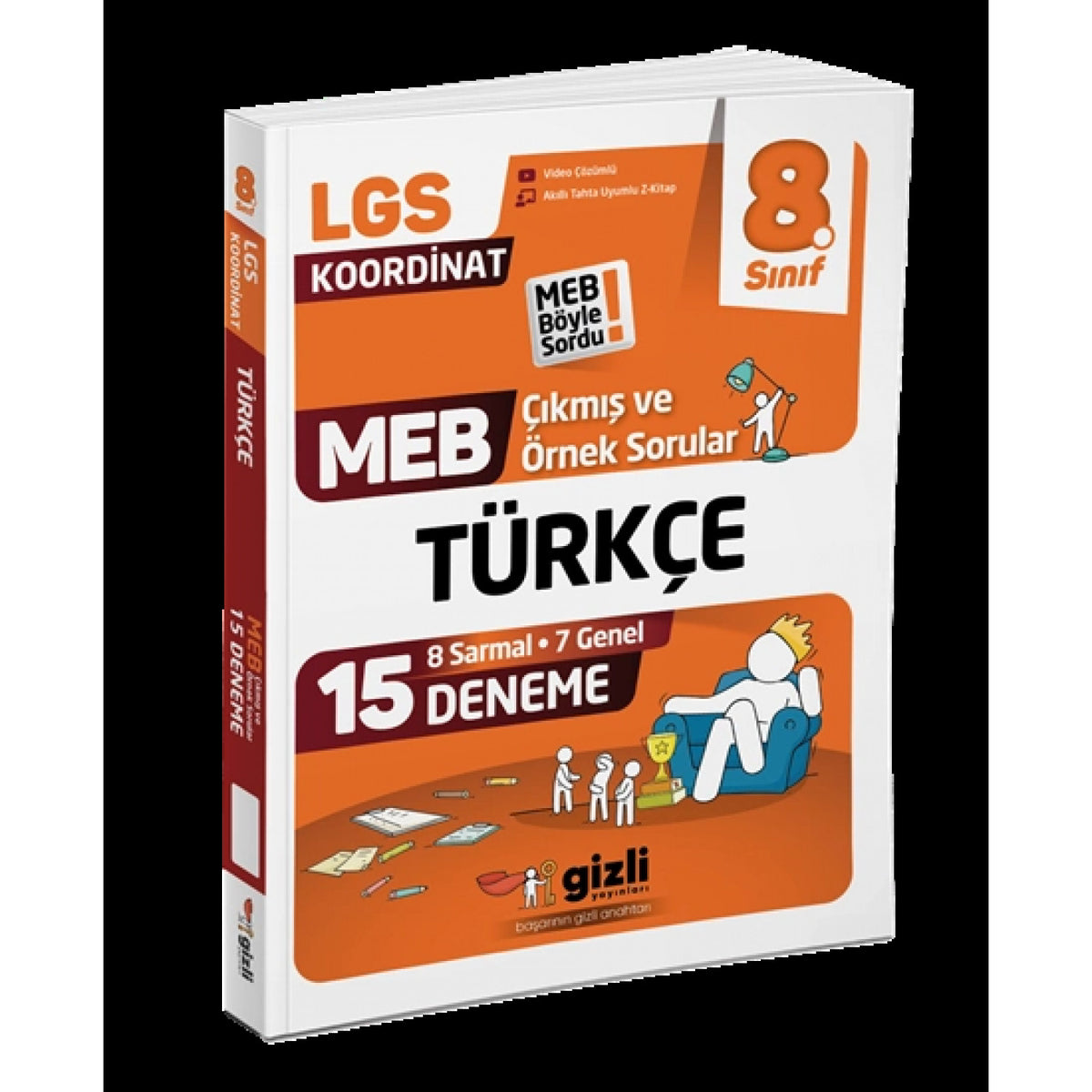 Gizli Yayınları Lgs Meb Çıkmış ve Örnek Sorular Türkçe 15'li Deneme-Meb Böyle Sordu kitap kapağı