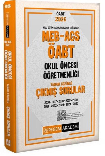 2026 MEB AGS ÖABT Okul Öncesi Öğretmenliği Tamamı Çözümlü Çıkmış Sorular | Pegem Akademi Yayıncılık (İnce Kapak) - Resim 1