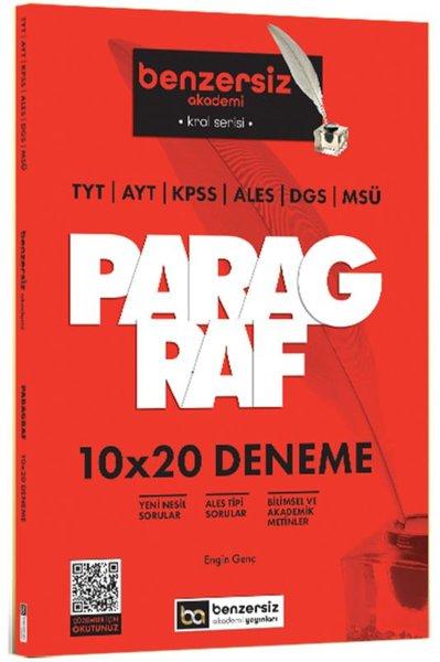 TYT AYT KPSS ALES DGS MSÜ Kral Serisi Benzersiz Paragraf 10x20 Deneme | Benzersiz Akademi Yayınları (İnce Kapak) - Resim 1