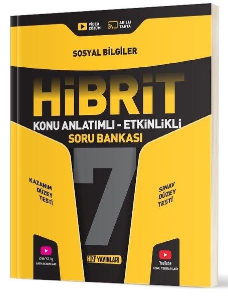 7. Sınıf Hibrit Sosyal Bilgiler Soru Bankası | Hız Yayınları (İnce Kapak) - Resim 1