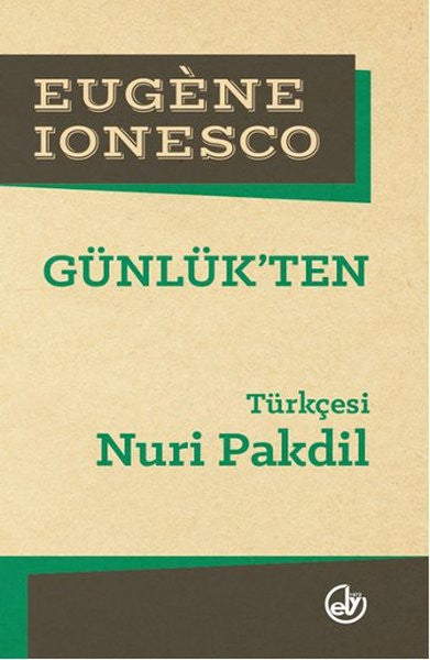 Günlük'ten - Eugene Ionesco kitap kapağı