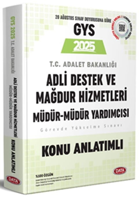 GYS Adalet Bakanlığı Adli Destek ve Mağdur Hizmetleri Müdür ve Yardımcısı Konu Anlatımlı Data - Komisyon kitap kapağı
