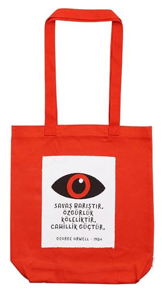George Orwell 1984 Bez Çanta (Kırmızı Gabardin) | Can Dükkan - Resim 1