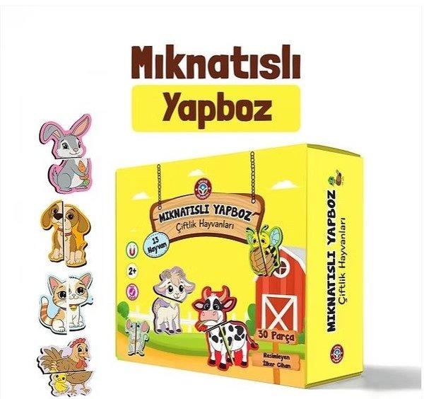 Mıknatıslı Yapboz - Çiftlik Hayvanları | Çocuk Akademi Yayınları (İnce Kapak) - Resim 1
