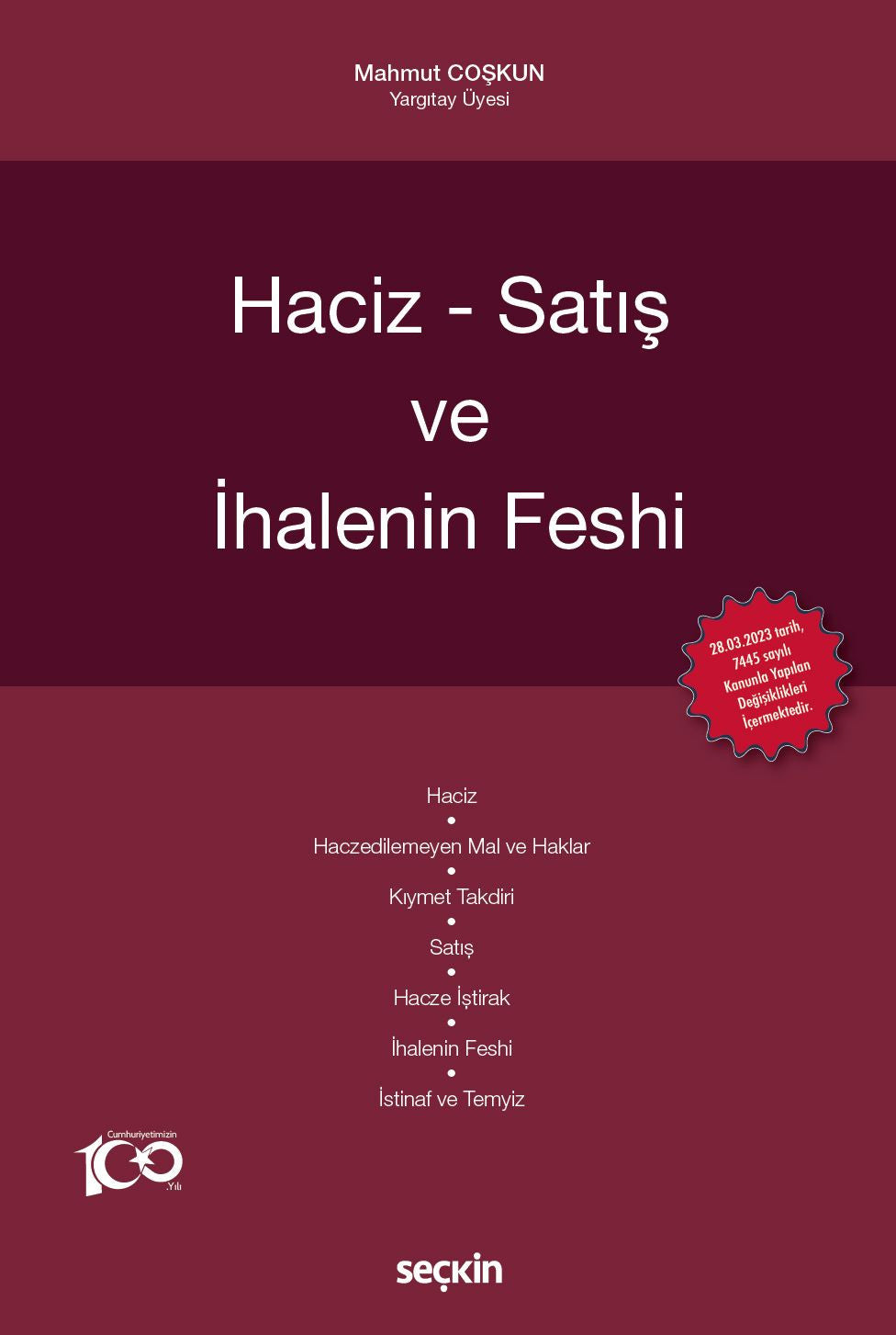 Haciz - Satış ve İhalenin Feshi - Mahmut Coşkun kitap kapağı