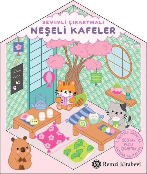 Sevimli Çıkartmalı Neşeli Kafeler | Remzi Kitabevi (İnce Kapak) - Resim 1