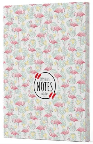 Flamingo 3 - Yan Boyamalı Çizgili Defter | Vivago Art - Resim 1