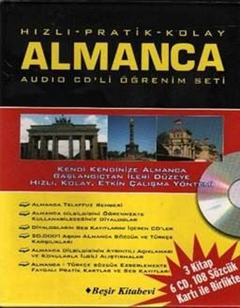 Hızlı Pratik Kolay Almanca 1-2 Kasetli Öğrenim Seti - Metin Yurtbaşı kitap kapağı