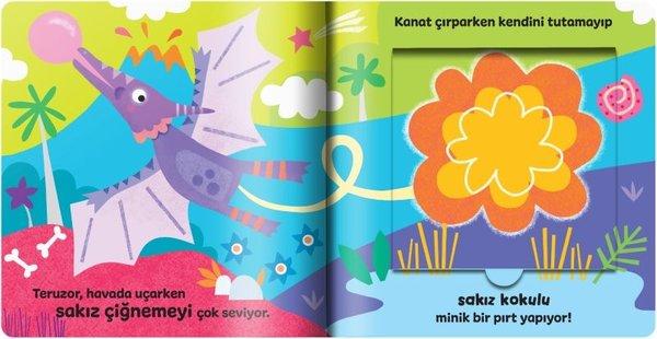 Dinozor Pırtı - Pencereli Kitap! Kazı ve Kokla! | İndigo Çocuk (İnce Kapak) - Resim 2