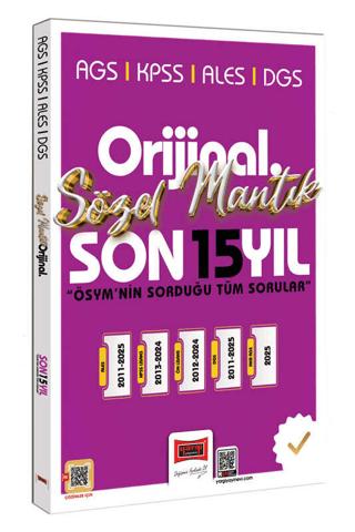 2026 KPSS AGS ALES DGS Orijinal Sözel Mantık Son 15 Yıl Çıkmış Sorular