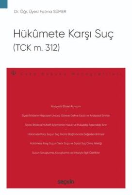Hükumete Karşı Suç TCK m. 312 - Fatma Sümer kitap kapağı