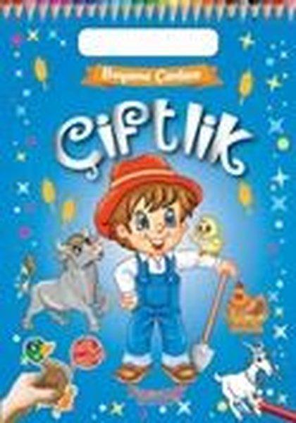 Çiftlik - Boyama Çantam - Renkli Çıkartmalı | Yumurcak Yayınları (İnce Kapak) - Resim 1