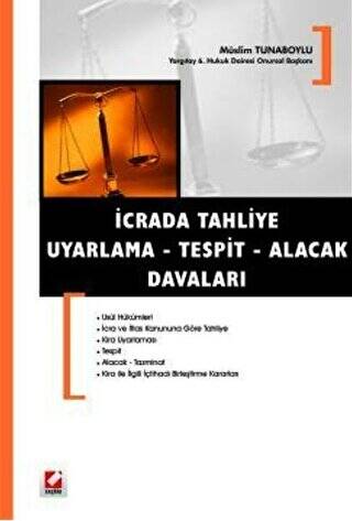 İcrada Tahliye - Uyarlama - Tespit - Alacak Davaları - Müslim Tunaboylu kitap kapağı