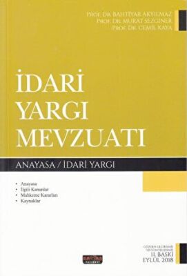 İdari Yargı Mevzuatı - Bahtiyar Akyılmaz kitap kapağı