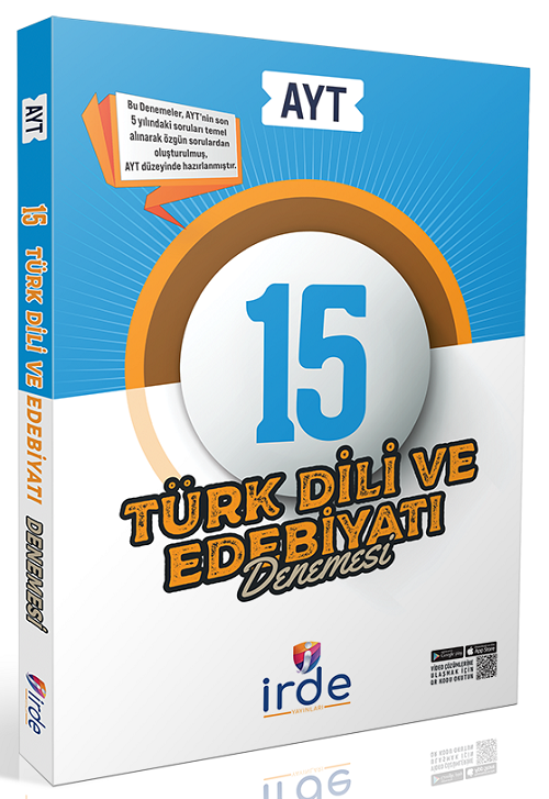 İrde YKS AYT Türk Dili ve Edebiyatı 15 Deneme Çözümlü İrde Yayınları kitap kapağı