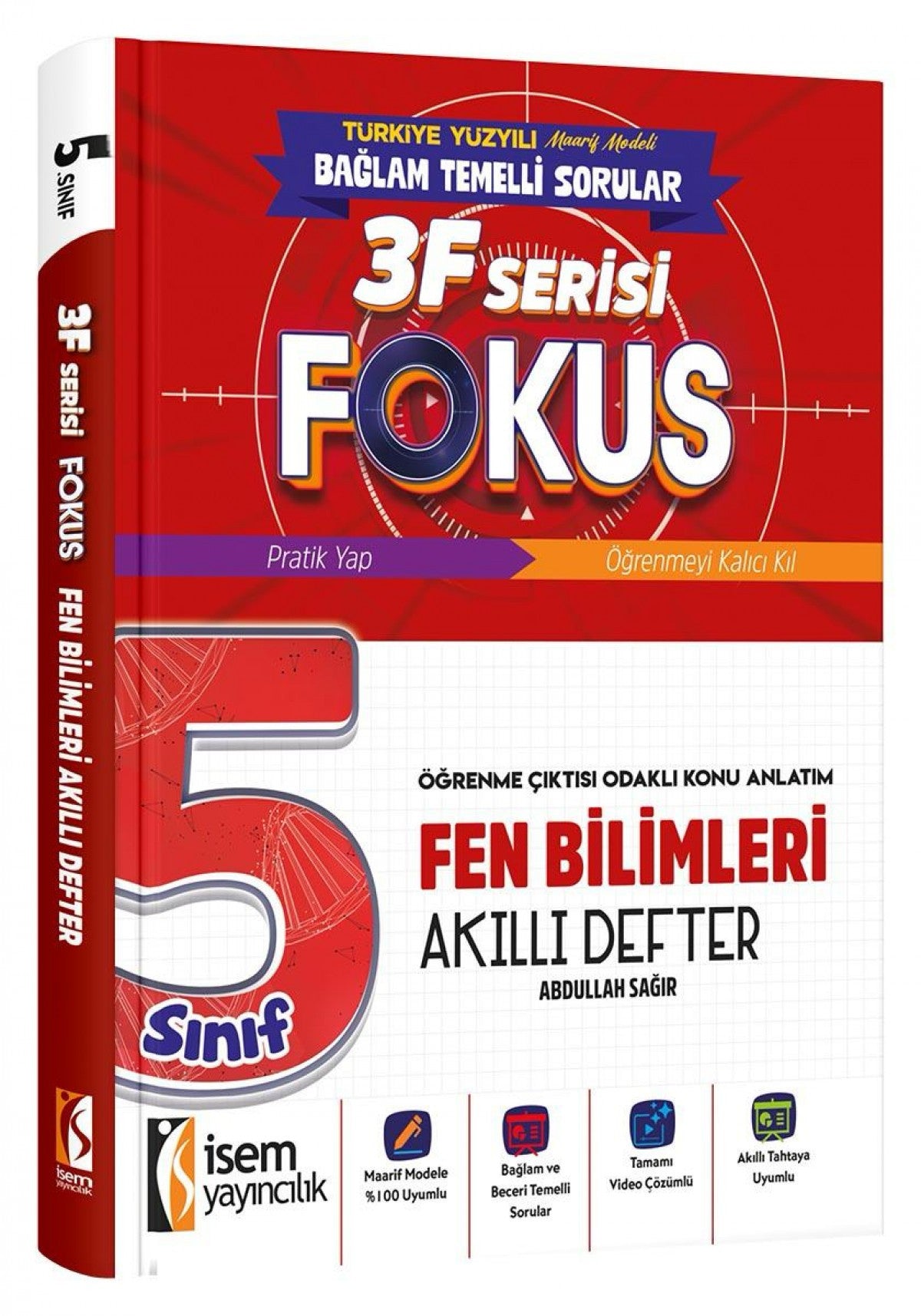 İsem 5. Sınıf Fokus Fen Bilimleri Akıllı Defter İsem Yayıncılık kitap kapağı