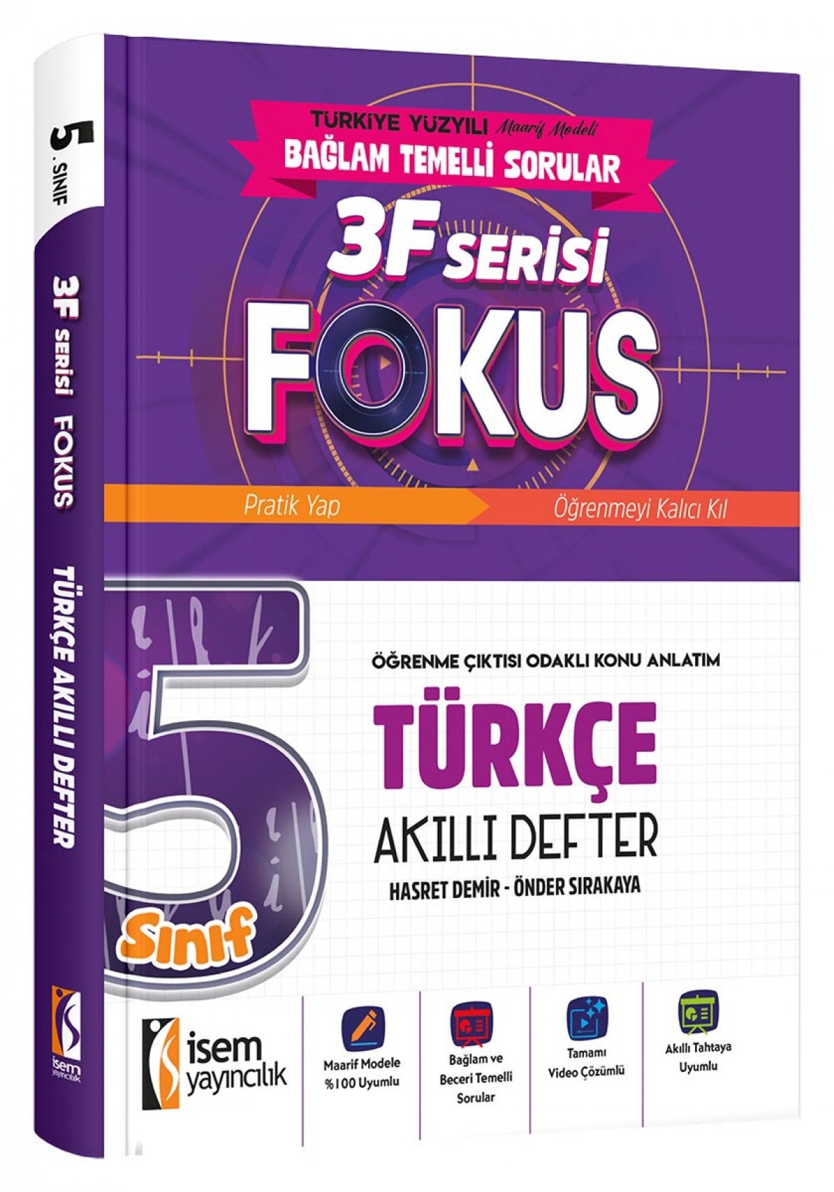 İsem 5. Sınıf Fokus Türkçe Akıllı Defter İsem Yayıncılık kitap kapağı