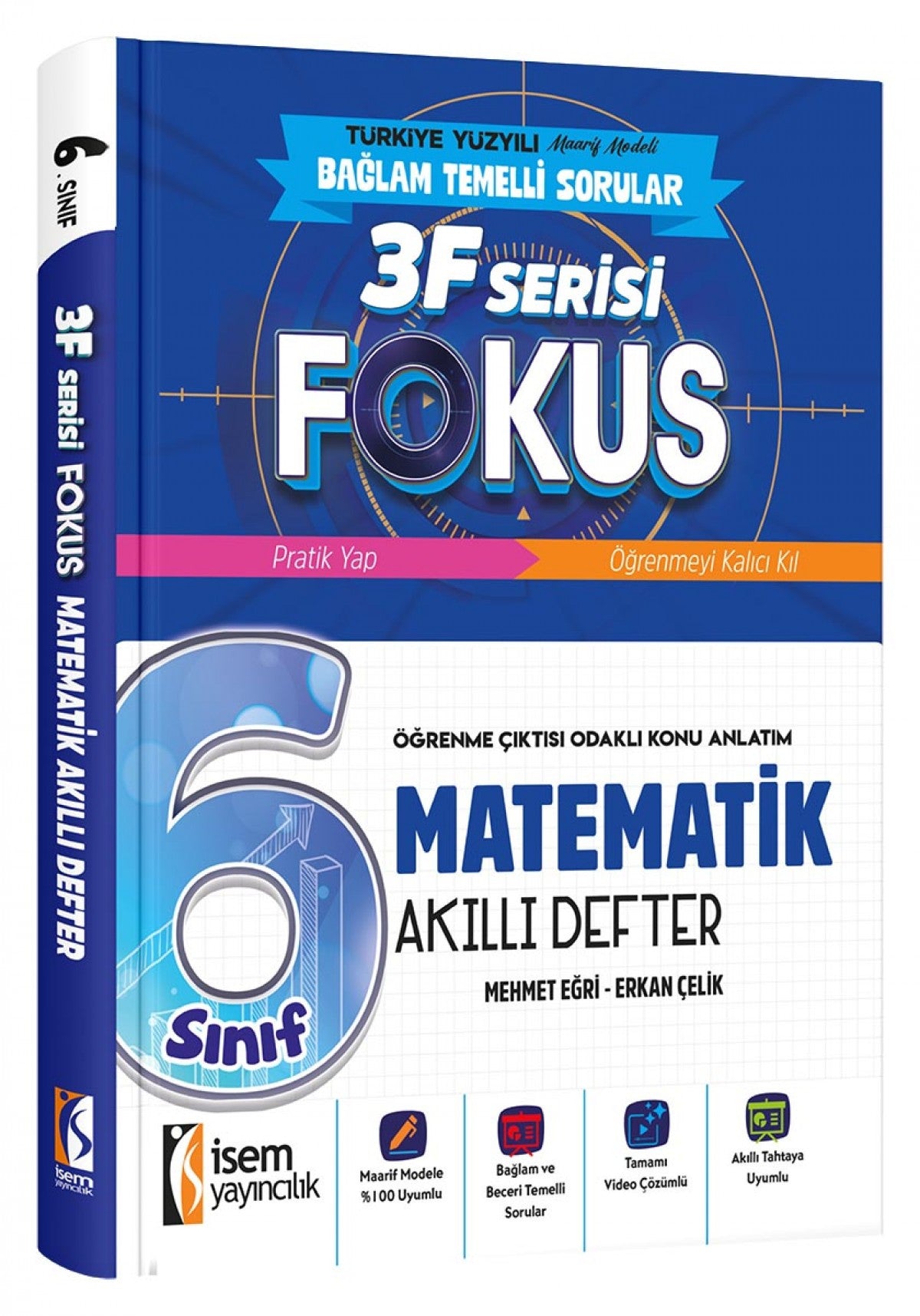 İsem 6. Sınıf Fokus Matematik Akıllı Defter İsem Yayıncılık kitap kapağı