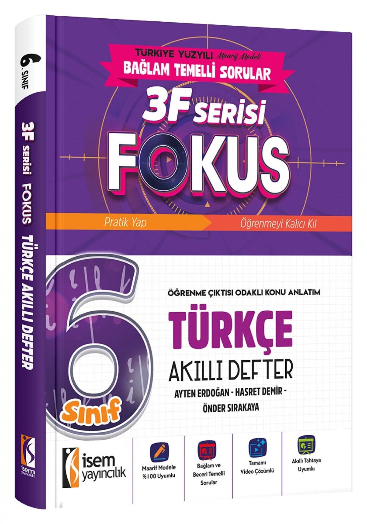 İsem 6. Sınıf Fokus Türkçe Akıllı Defter İsem Yayıncılık kitap kapağı