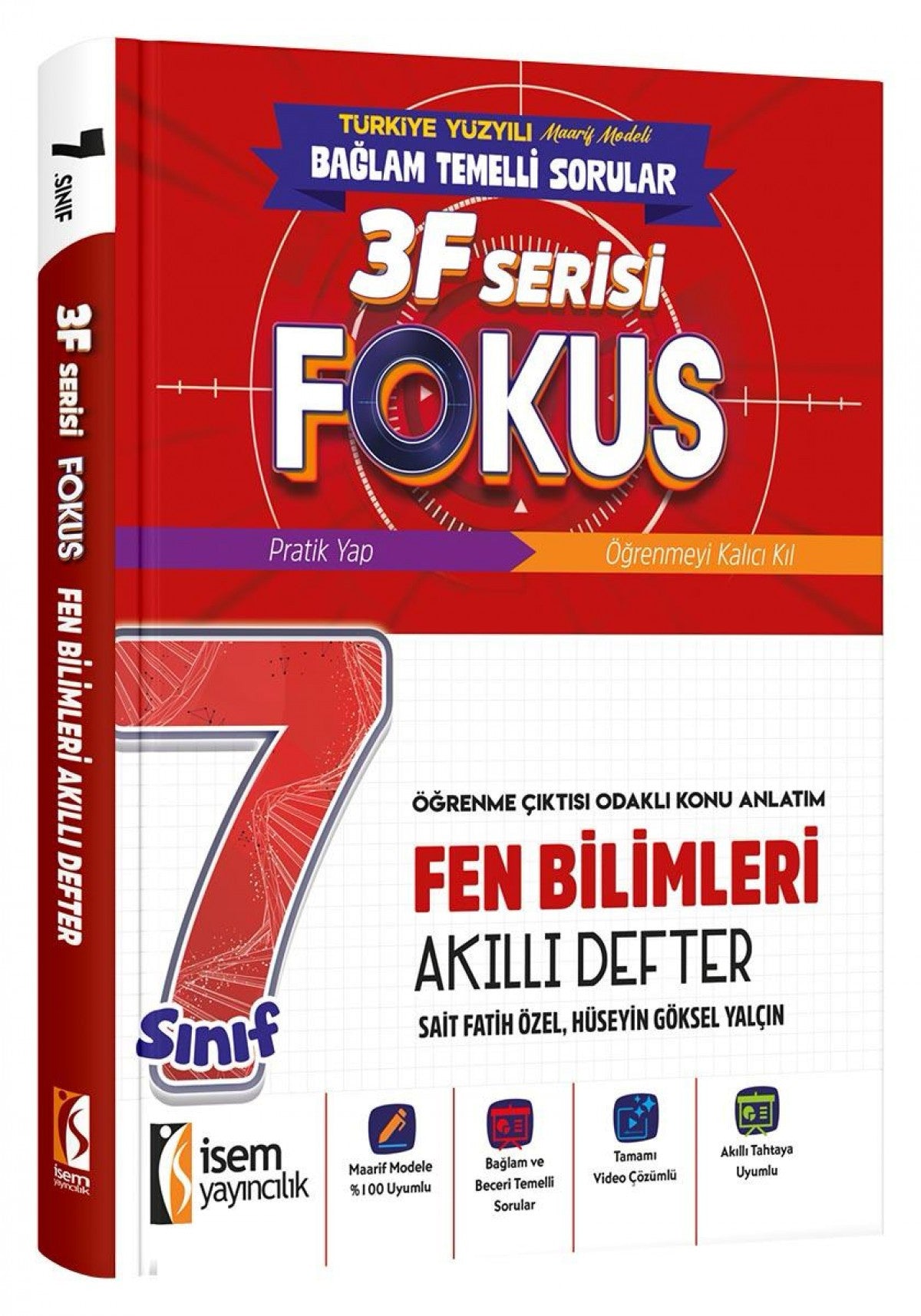 İsem 7. Sınıf Fokus Fen Bilimleri Akıllı Defter İsem Yayıncılık kitap kapağı