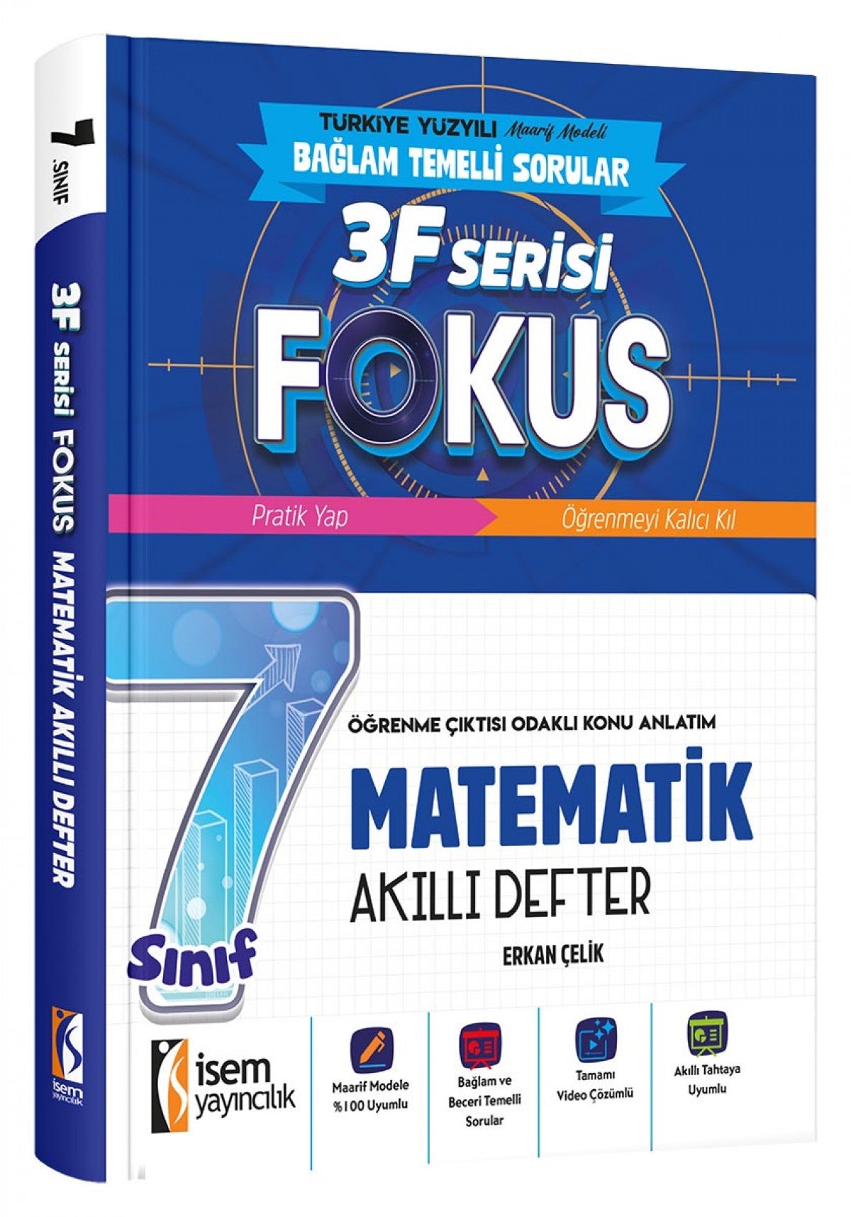 İsem 7. Sınıf Fokus Matematik Akıllı Defter İsem Yayıncılık kitap kapağı