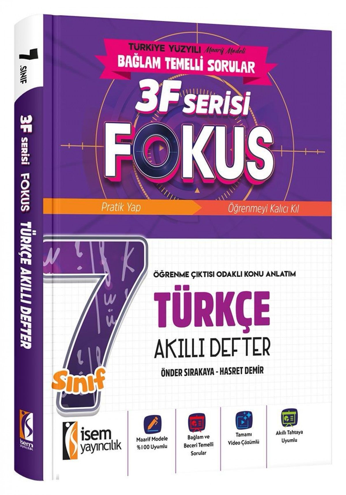 İsem 7. Sınıf Fokus Türkçe Akıllı Defter İsem Yayıncılık kitap kapağı