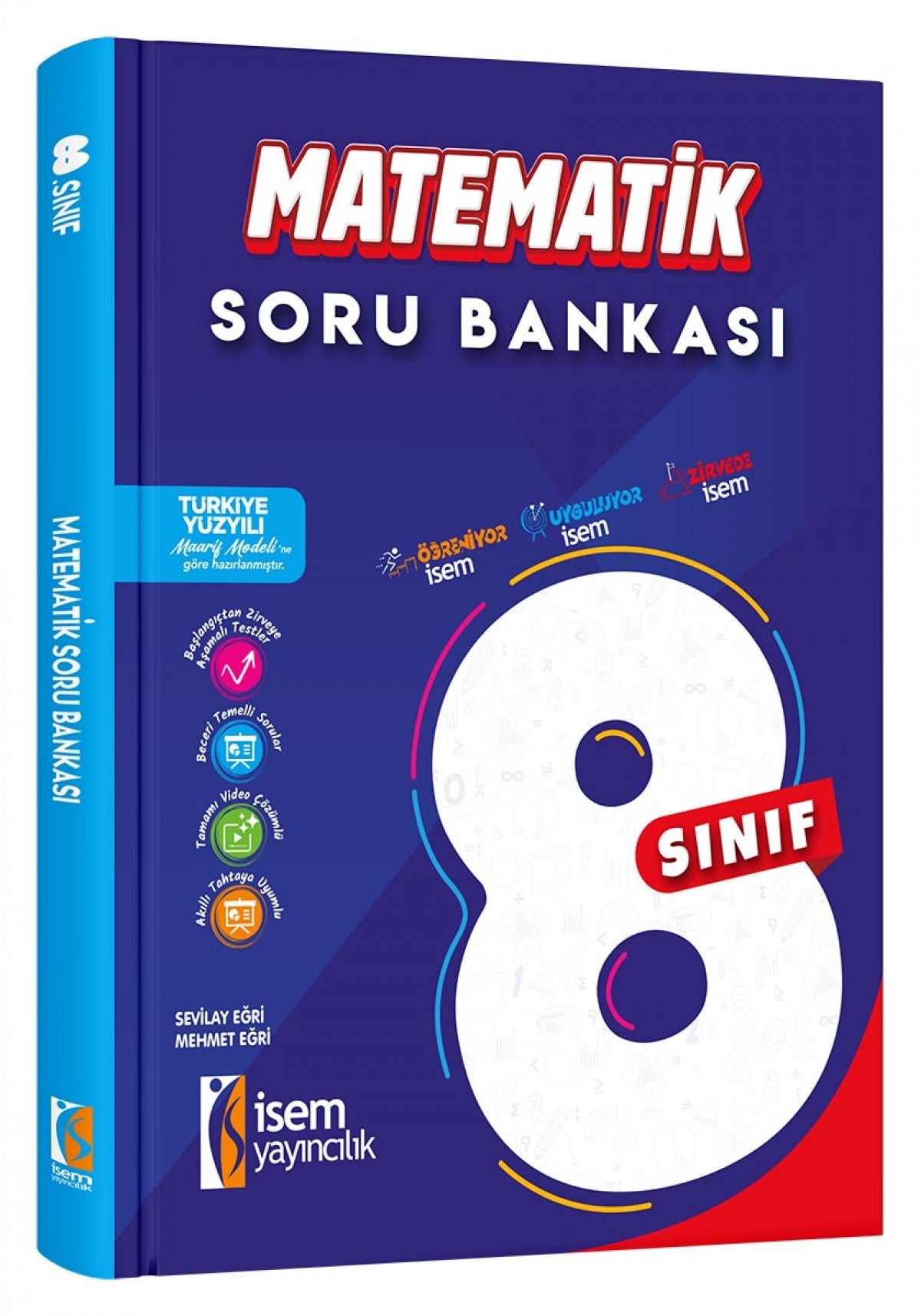 İsem 8. Sınıf Matematik Soru Bankası İsem Yayıncılık - Maarif Modele Uygun kitap kapağı