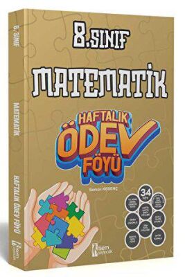 2024 Toys 8. Sınıf Matematik Haftalık Ödev Föyü - Serkan Kebenç kitap kapağı
