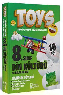 2024 İsem Toys 8. Sınıf Din Kültürü ve Ahlak Bilgisi Hazırlık Föyleri - Kolektif kitap kapağı