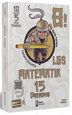 8. Sınıf Matematik 15 Deneme - Serkan Kebenç kitap kapağı