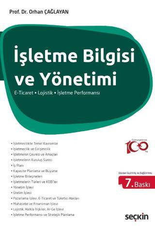 İşletme Bilgisi ve Yönetimi E-Ticaret Lojistik İşletme Performansı - Orhan Çağlayan kitap kapağı