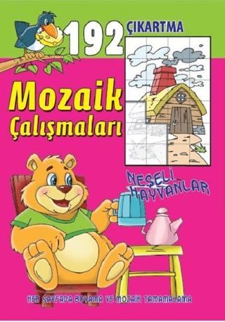Mozaik Çalışmaları 192 Çıkartma - Neşeli Hayvanlar | Revzen Kitap (Ciltsiz) - Resim 1