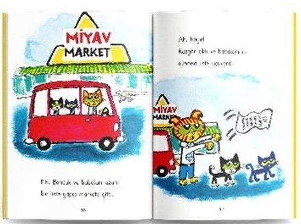 Kedi Piti Markete Gidiyor-Okumayı Öğreniyorum - Başlangıç 1 Seviyesi | Olimpos Çocuk (İnce Kapak) - Resim 2