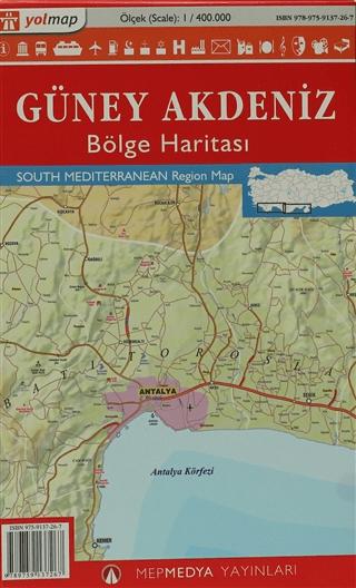 Yolmap Güney Akdeniz Bölge Haritası | MepMedya Yayınları (Ciltsiz) - Resim 1