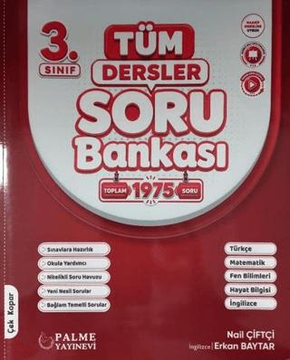 3. Sınıf Tüm Dersler Soru Bankası Kitabı | Palme Yayınları (Ciltsiz) - Resim 1
