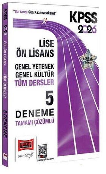 2026 KPSS GK - GY Lise Ön Lisans Tüm Dersler Tamamı Çözümlü 5 Deneme | Yargı Yayınları (İnce Kapak) - Resim 1