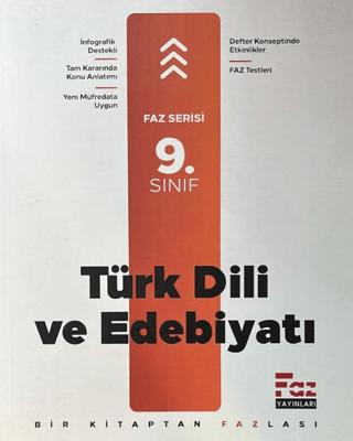 9. Sınıf Türk Dili ve Edebiyatı Defter | Faz Yayınları (Ciltsiz) - Resim 1