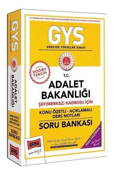 GYS T.C. Adalet Bakanlığı Şef (Merkez) Kadrosu İçin Konu Özetli Soru Bankası | Yargı Yayınları (İnce Kapak) - Resim 1