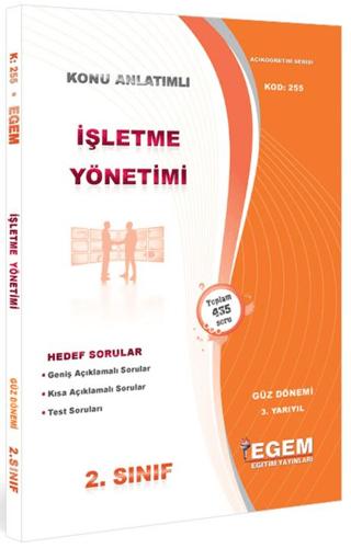 2. Sınıf 3. Yarıyıl İşletme Yönetimi Konu Anlatımlı Soru Bankası - Kod 255