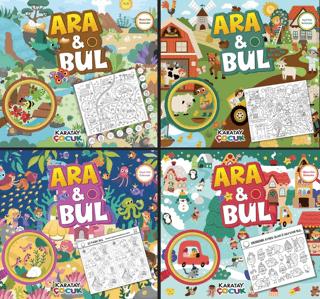 Ara ve Bul / Gizli Resimleri Bul-4’lü Seri (Macera-Keşif-Sürpriz-Eğlence Dolu Bulmacalar)