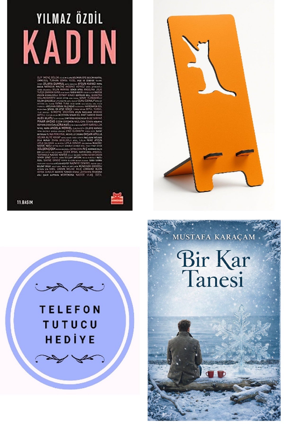 Kadın - Yılmaz Özdil + Telefon Tutucu + Bir Kar Tanesi kitap kapağı