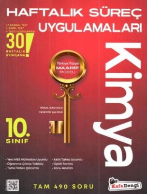 10.Sınıf Kimya 30 Haftalık Süreç Uygulamaları Kafa Dengi - Kolektif kitap kapağı