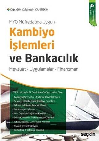 Kambiyo İşlemleri ve Bankacılık - Celalettin Cantekin kitap kapağı