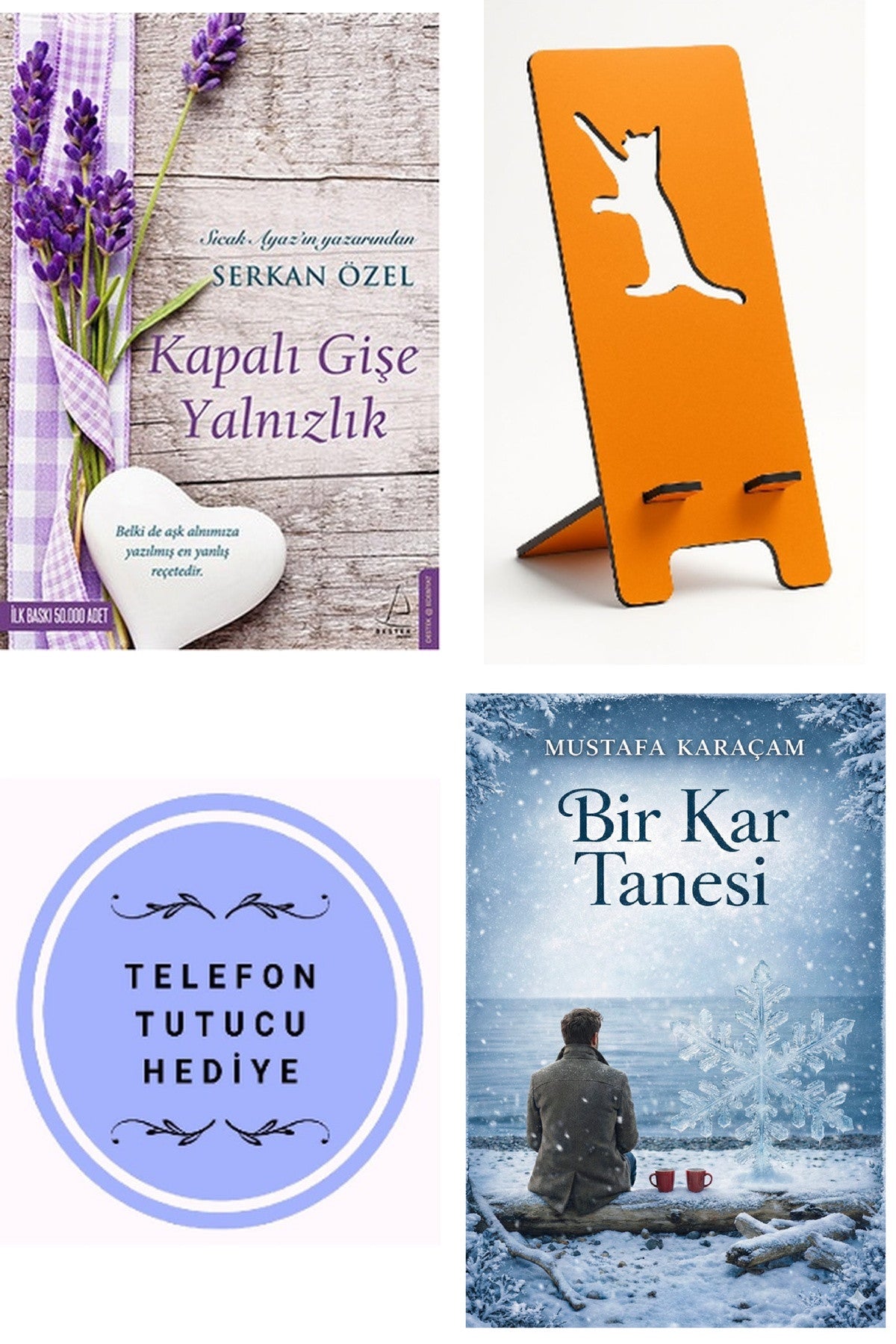 Kapalı Gişe Yalnızlık - Cansu Poroy + Telefon Tutucu + Bir Kar Tanesi kitap kapağı